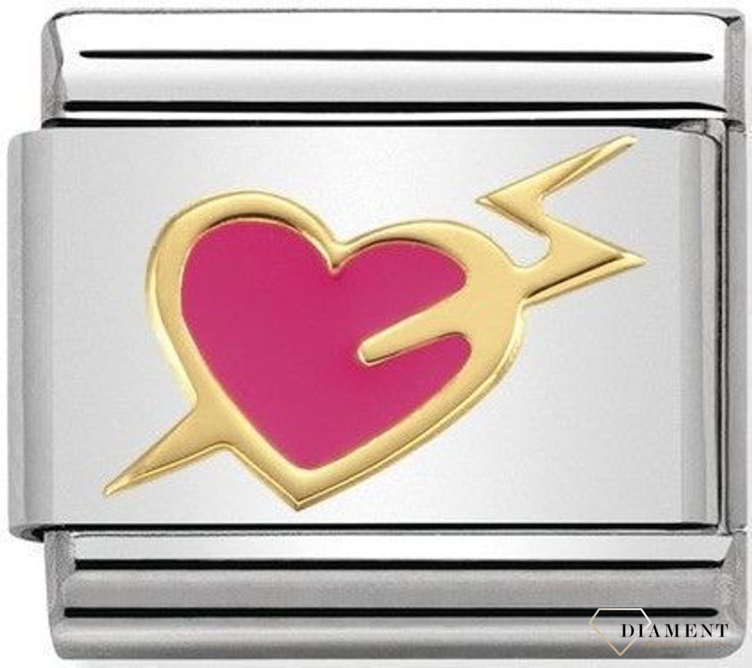 Nomination - Link 18K zawieszka złoto 'Serce z piorunem' 030283 13 biżuteria nomination nomination zawieszki nomination baza.jpg